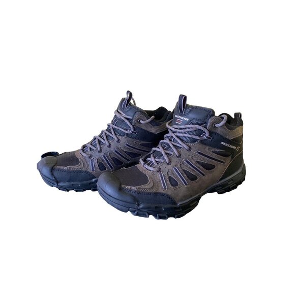 Skechers Mens Outdoor Leather/Synthetic Hiking Boots Size 8 Brown/Black Made In - Picture 2 of 6